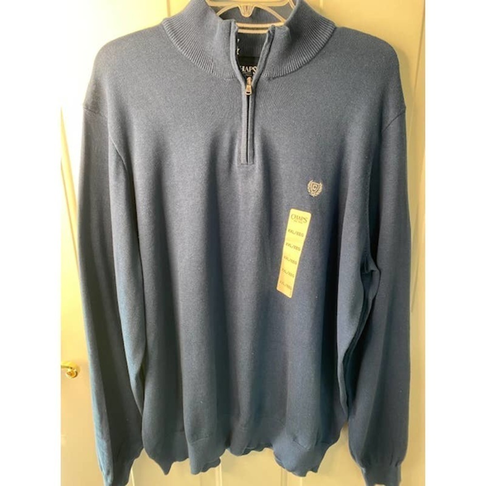 Chaps Ralph Lauren Sport 1/4 Zip Sweater Sz XXL NWTs